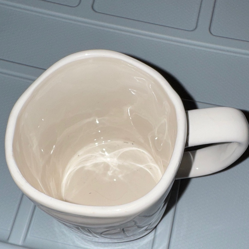 Rae Dunn White Ceramic Mug with 'NICE' - Picture 2 of 3